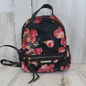 Juicy Couture Peek A Bow Rosie Black Pink Rose Mini Backpack FLAWS